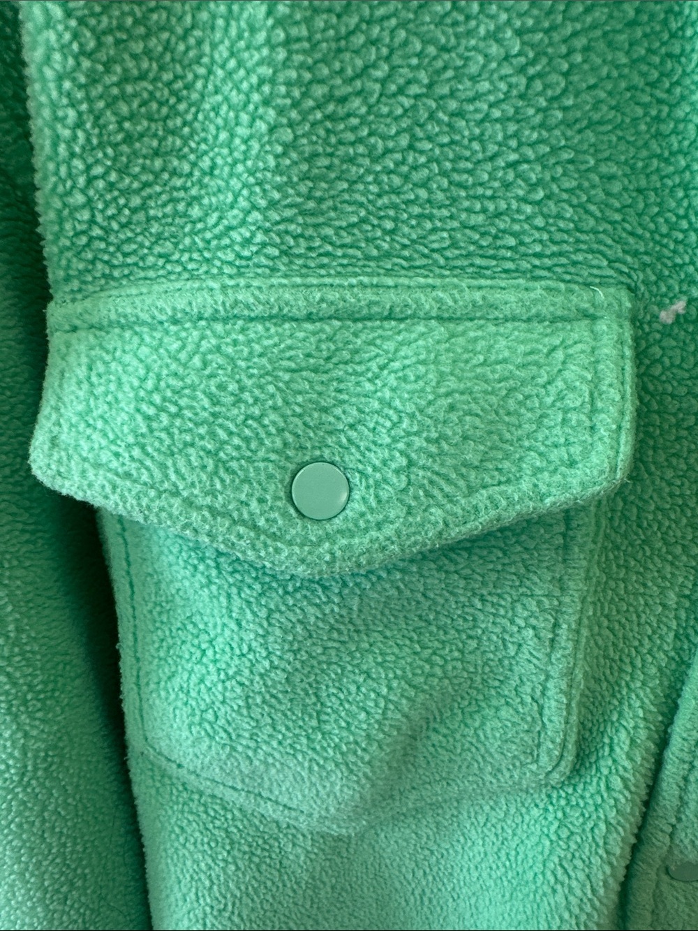 ZYIA Mint Green Sherpa Jacket - Picture 3 of 3